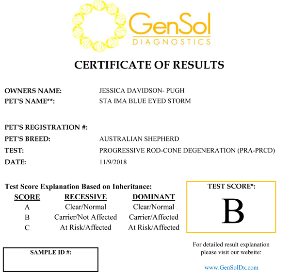 GenSol PRA test for Storm.